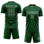 Sports Uniform Geometric White Sublimation Shape Custom Jersey Soccer Green