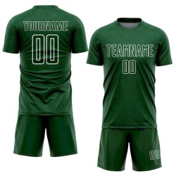 Sports Uniform Geometric White Sublimation Shape Custom Jersey Soccer Green
