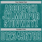 Sublimation Geometric Shape Jersey White Sports Soccer Teal Custom Uniform