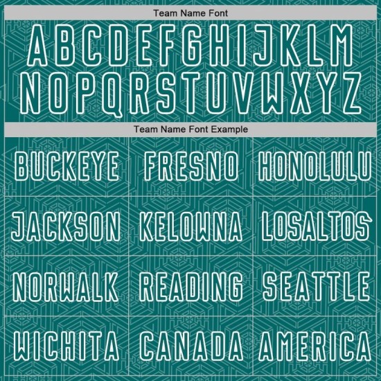 Sublimation Geometric Shape Jersey White Sports Soccer Teal Custom Uniform