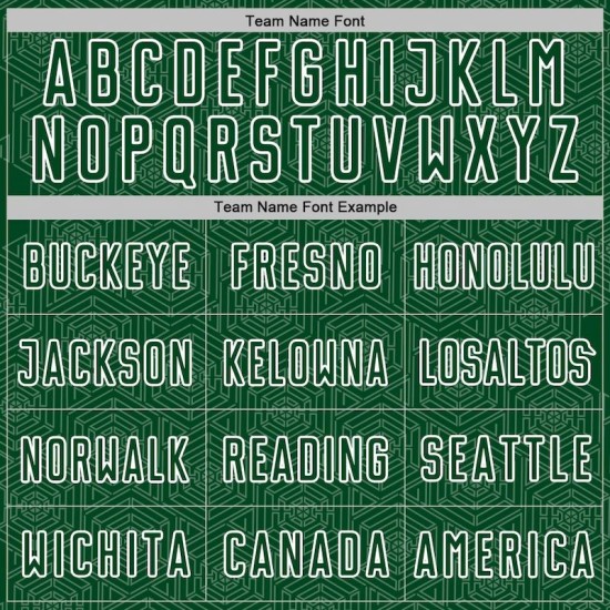 Sports Uniform Geometric White Sublimation Shape Custom Jersey Soccer Green