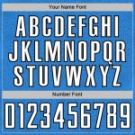 Sports Shape White-Black Sublimation Uniform Jersey Soccer Blue Powder Geometric Custom