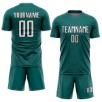 Sports Jersey Sublimation Shape White-Black Custom Soccer Uniform Teal Geometric