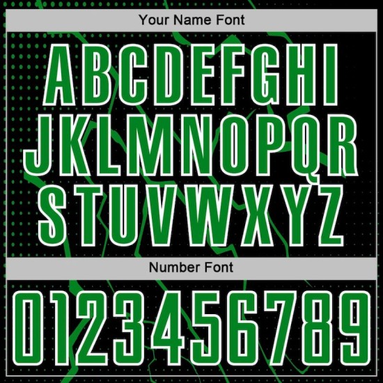 Sports Grass Green-White Sublimation Black Lightning Custom Uniform Soccer Jersey