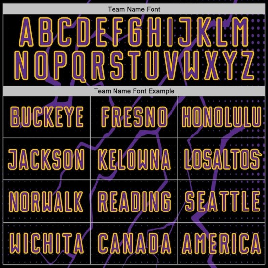 Soccer Purple-Yellow Jersey Uniform Lightning Black Sublimation Custom Sports