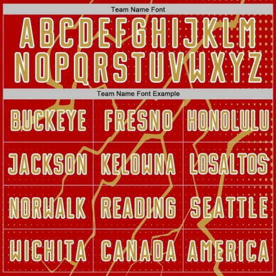 Lightning Custom Jersey Soccer Uniform Gold-White Old Red Sports Sublimation