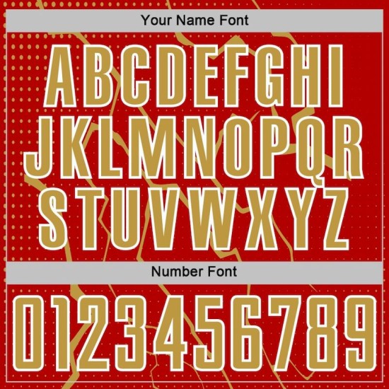 Lightning Custom Jersey Soccer Uniform Gold-White Old Red Sports Sublimation