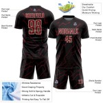 Lightning Black Soccer Uniform Jersey Sublimation Custom Sports Crimson-Cream