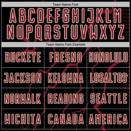 Lightning Black Soccer Uniform Jersey Sublimation Custom Sports Crimson-Cream