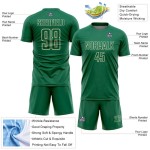 Kelly Sports Shape Jersey Sublimation Custom Uniform Geometric Cream Green Soccer