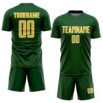 Jersey Sublimation Shape Uniform Custom Green Geometric Soccer Yellow-White Sports