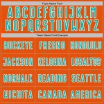 Custom Orange Uniform Sublimation Soccer Jersey Geometric Sports Shape Aqua-White