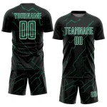 Black Jersey Sports Kelly Soccer Sublimation Custom Green-White Uniform Lightning