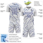 White Royal Jersey Sublimation Uniform Lightning Custom Sports Soccer