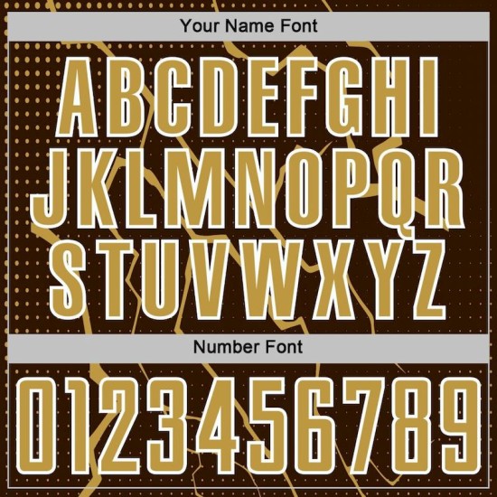 Uniform Sublimation Lightning Jersey Sports Custom Gold-White Soccer Brown Old