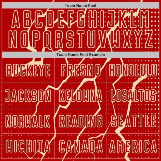 Sublimation Uniform Cream Lightning Custom Jersey Sports Red Soccer