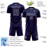 Sports Crimson-White Lightning Navy Uniform Sublimation Soccer Custom Jersey