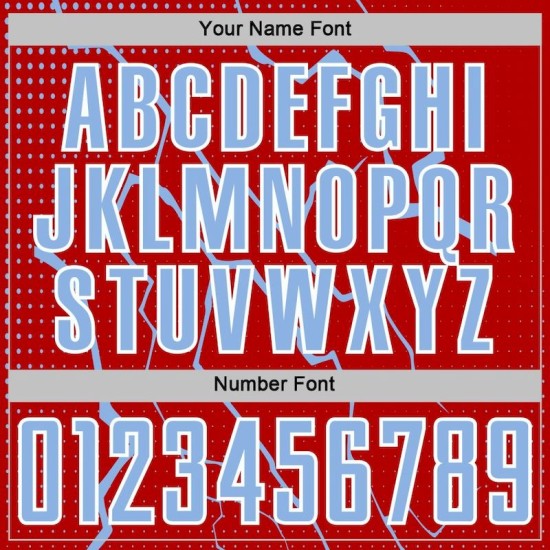 Soccer Red Light Sports Blue-White Uniform Custom Jersey Sublimation Lightning