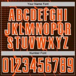 Soccer Brown Sublimation Lightning Jersey Custom Orange-White Uniform Sports