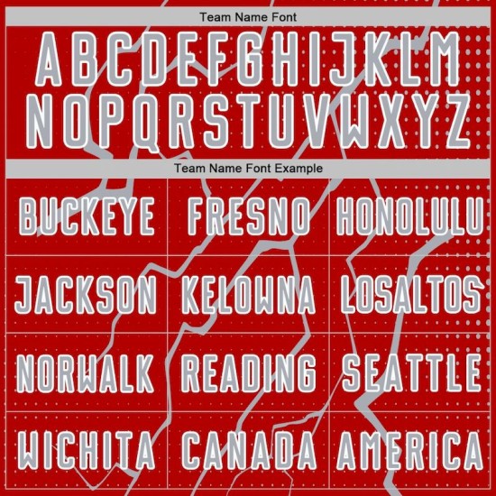 Lightning Soccer Sports Jersey Sublimation Gray-White Custom Red Uniform