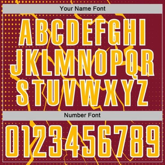 Gold-White Custom Sports Soccer Uniform Crimson Jersey Sublimation Lightning