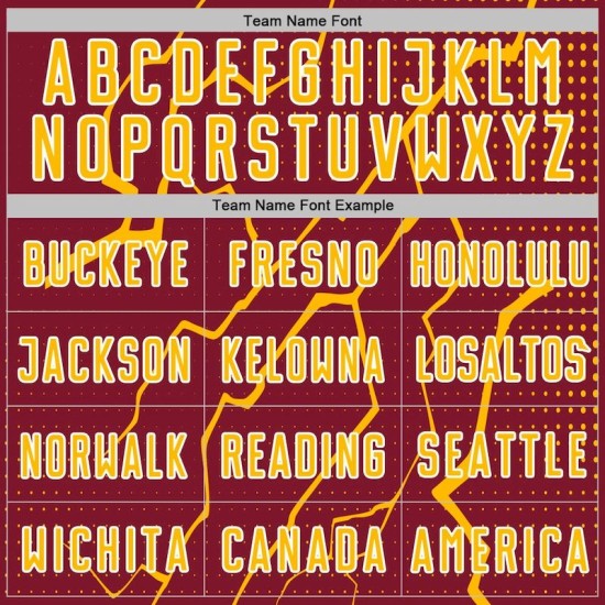 Gold-White Custom Sports Soccer Uniform Crimson Jersey Sublimation Lightning