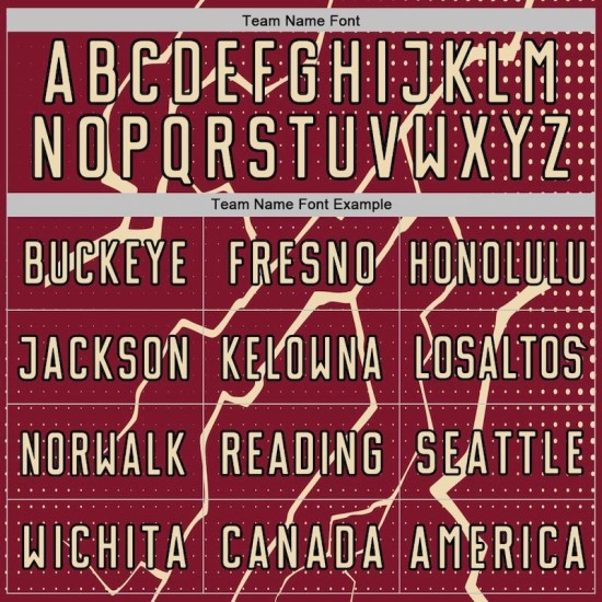 Custom Uniform Jersey Lightning Sports Soccer Sublimation Crimson Cream-Black