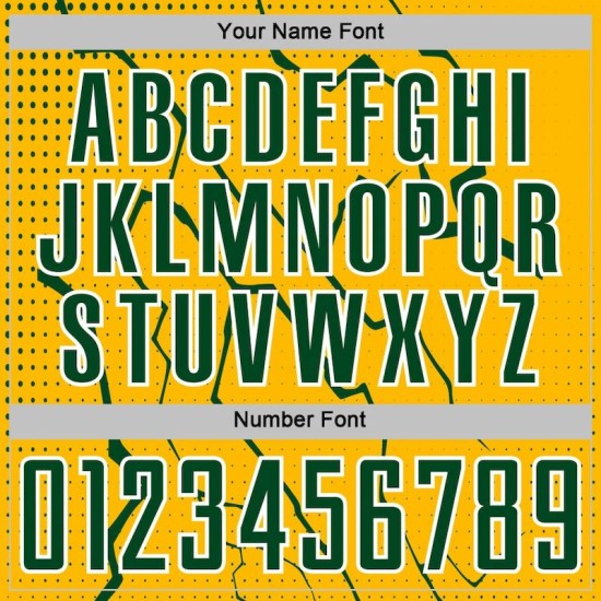 Custom Sublimation Green-White Sports Soccer Gold Lightning Uniform Jersey