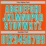 Aqua-White Jersey Sports Lightning Uniform Orange Soccer Custom Sublimation