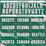 Uniform Sports Soccer Kelly Lines Sublimation Jersey Light Green Custom Pink-White