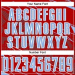 Uniform Custom Blue-White Jersey Red Light Soccer Sports Sublimation Lines