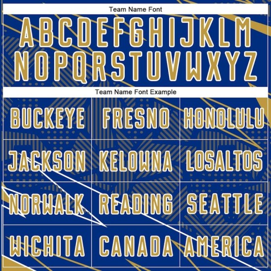 Uniform Custom Sports Royal Jersey Lines Soccer Old Gold-White Sublimation