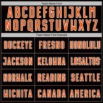 Sublimation Sports Uniform Soccer Black Shape Custom Geometric Jersey Orange-White