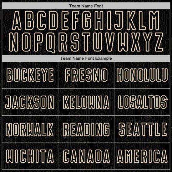 Sublimation Custom Geometric Black Soccer Jersey Shape Sports Uniform Cream