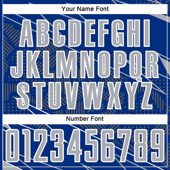 Soccer Uniform Lines Sublimation Sports Gray-White Custom Jersey Royal