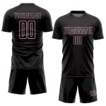 Soccer Sports Light Jersey Sublimation Custom Shape Geometric Pink Black Uniform