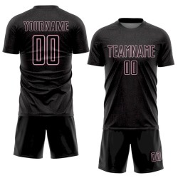 Soccer Sports Light Jersey Sublimation Custom Shape Geometric Pink Black Uniform