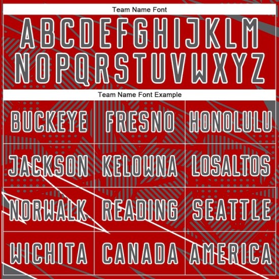 Red Jersey Steel Uniform Sports Sublimation Custom Soccer Lines Gray-White