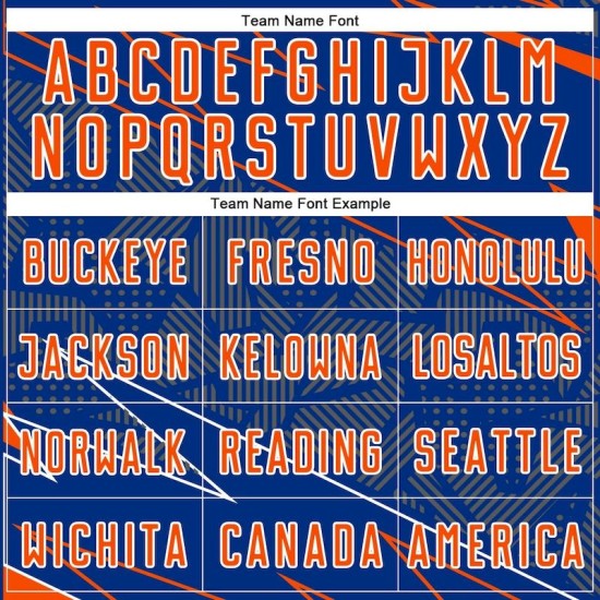 Lines Sublimation Royal Uniform Orange-White Sports Jersey Custom Soccer