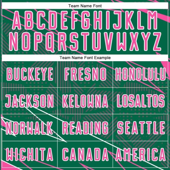 Kelly Sports Pink-White Sublimation Custom Uniform Soccer Lines Jersey Green