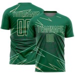 Kelly Soccer Jersey Lines Cream Custom Green Uniform Sports Sublimation