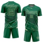 Kelly Soccer Jersey Lines Cream Custom Green Uniform Sports Sublimation