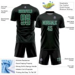 Kelly Black Jersey Sports Uniform Custom Sublimation Geometric Soccer Green-White Shape
