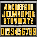 Geometric Custom Uniform Sublimation Soccer Jersey Shape Gold-White Black Sports