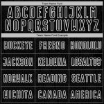 White Sports Jersey Uniform Sublimation Soccer Shape Custom Geometric Black