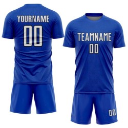 Sublimation Shape White-Black Sports Custom Geometric Blue Soccer Uniform Jersey Thunder