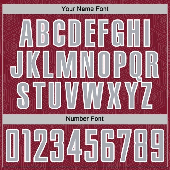 Sublimation Jersey Sports Geometric Crimson Gray-White Soccer Uniform Shape Custom