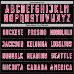 Soccer Neon Sublimation Shape Black Geometric Jersey Sports Custom Uniform Pink-White