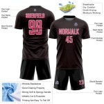 Soccer Neon Sublimation Shape Black Geometric Jersey Sports Custom Uniform Pink-White