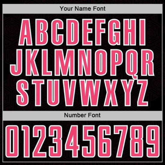 Soccer Neon Sublimation Shape Black Geometric Jersey Sports Custom Uniform Pink-White